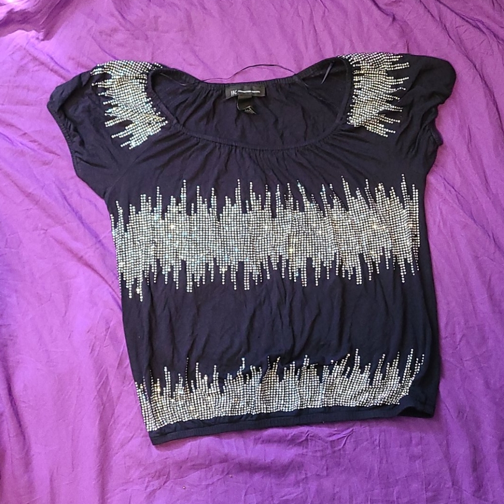 INC International concepts rhinestone top